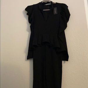 Halter Peplum Jumpsuit